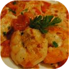 Shrimp Scampi and Tomato Broil