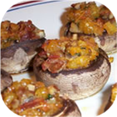 Bacon and Cheddar Stuffed Mushrooms