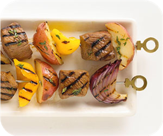 Steak and potato kabobs 