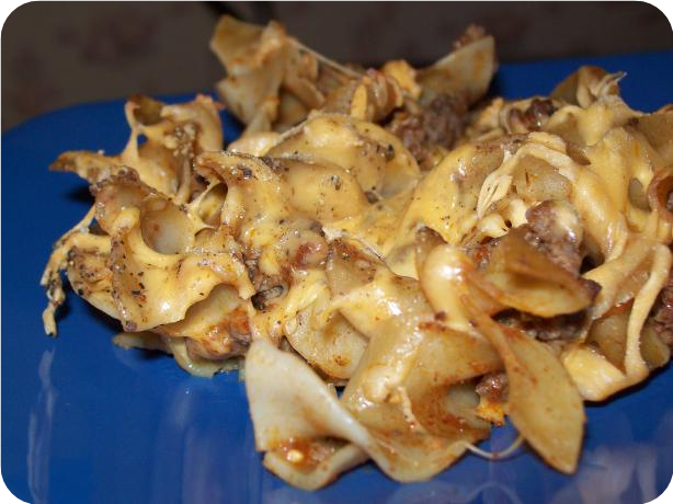 Cheesy Beef Noodles