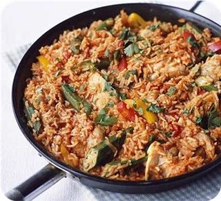 Jollof rice with chicken 