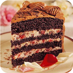 Mocha and cherry cake 