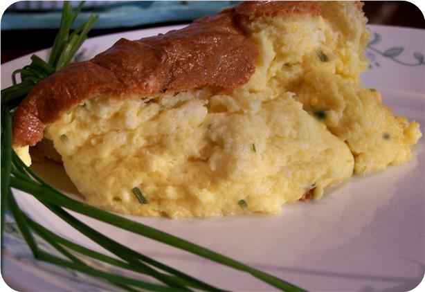 Cheese Souffle With Scallions and Chives