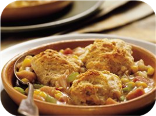 Saucy Smoked Turkey and Biscuits