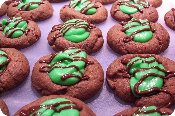 Chocolate-Mint Thumbprints