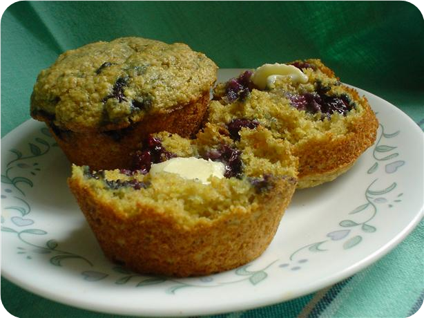 Blueberry Oat Bran Muffins