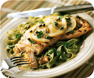 Grilled turkey piccata 