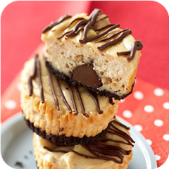 Tiny Peanut Butter Cheesecakes 