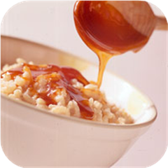 Caramel rice pudding 
