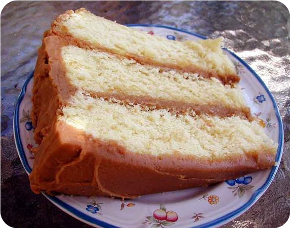 1-2-3-4 Cake With Caramel Icing