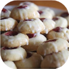 Raspberry and Almond Shortbread Thumbprints