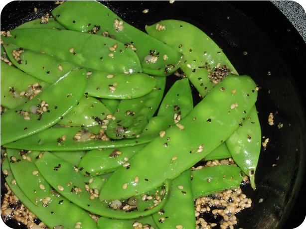 Snow Peas with Sesame Seeds