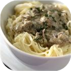 Fettucine in Creamy Mushroom and Sage Sauce