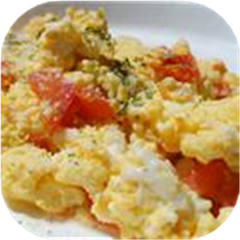 Fresh Tomato Parmesan Scramble