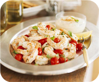 Herbed shrimp and tomatoes 
