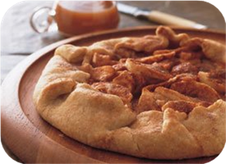 Apple Crostata with Caramel Sauce