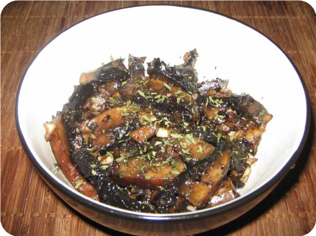 Garlicky Portabella Mushrooms