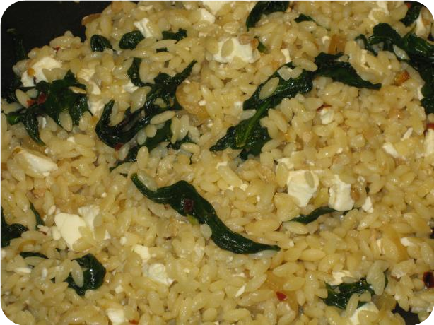 Spinach Feta Orzo