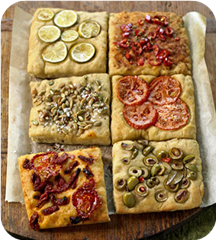 No-Knead Focaccia Tiles