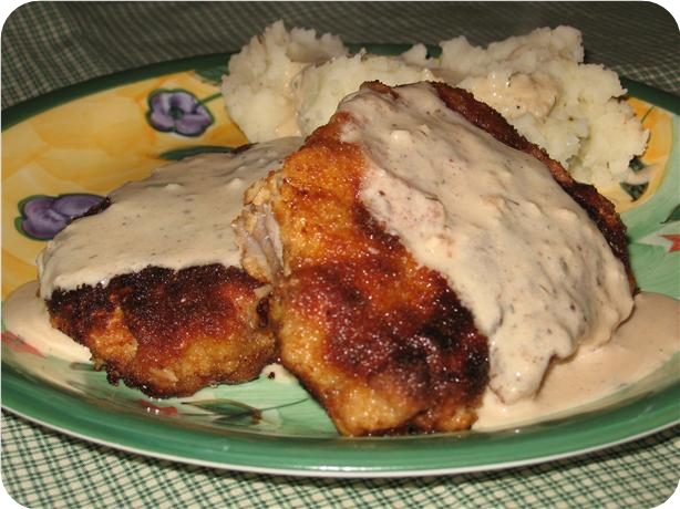 Breaded Pork Chops With Sour Cream Dill Gravy