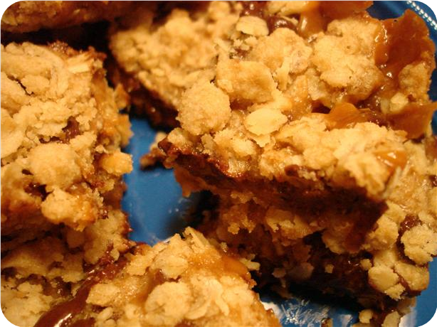 Crunchy Caramel Chocolate Layer Bars