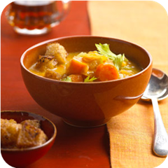 Pumpkin Soup with Spiced Croutons