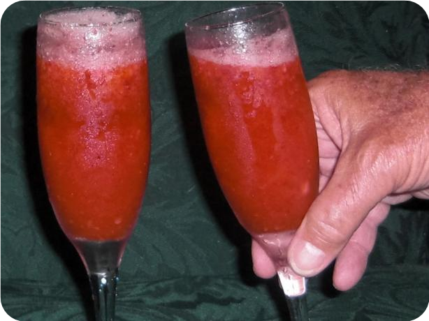 Strawberry Champagne Cocktail