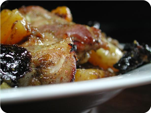 Spicy Moroccan Chicken With Apricots and Prunes (Low Fat)