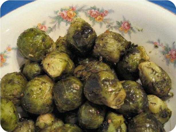 Roasted Brussels Sprouts With Dill