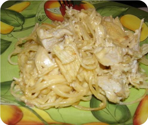 Cheesy Chicken Spaghetti