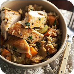 Chicken and Roasted Vegetable Rice