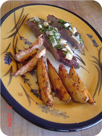 Grilled Flank Steak With Garlic-Parsley Sauce