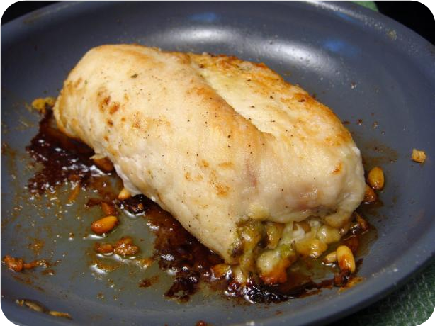 Gruyere and Pesto Filled Chicken Breasts