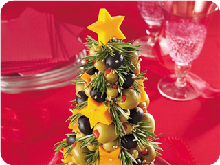 Cheese & Olive Appetizer Tree