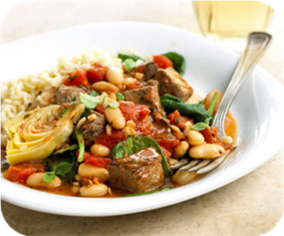 Greek Lamb with Spinach and Artichokes