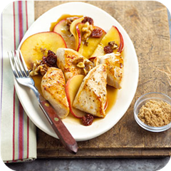 Chicken with cherry-ginger chutney 