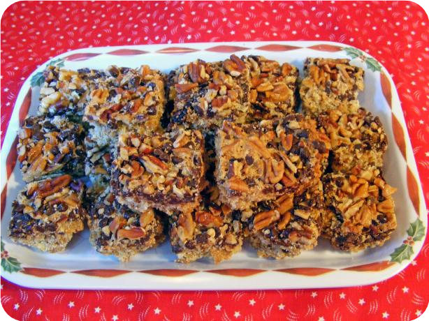 Chocolate Raisin Nut Crunch Bars