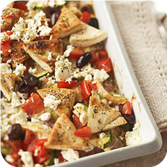 Greek Chicken and Pita Casserole