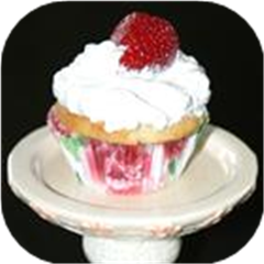Honey Cupcakes with Strawberries