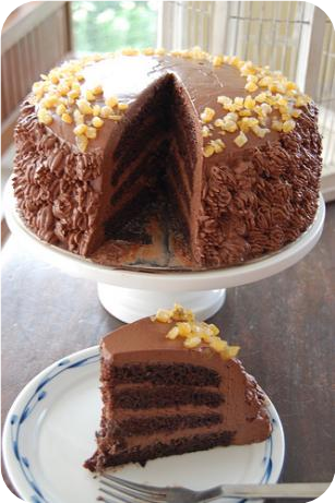 Orange Chocolate Ganache Cake
