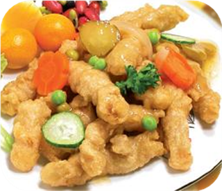 Tang-su-yuk  Sweet & Sour Pork w/ Vegetables