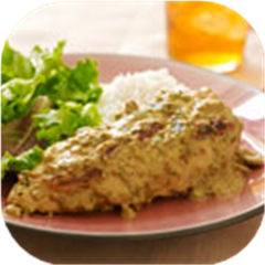 Chicken in Roasted Poblano Sauce