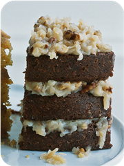 Pecan-laced german chocolate cake 