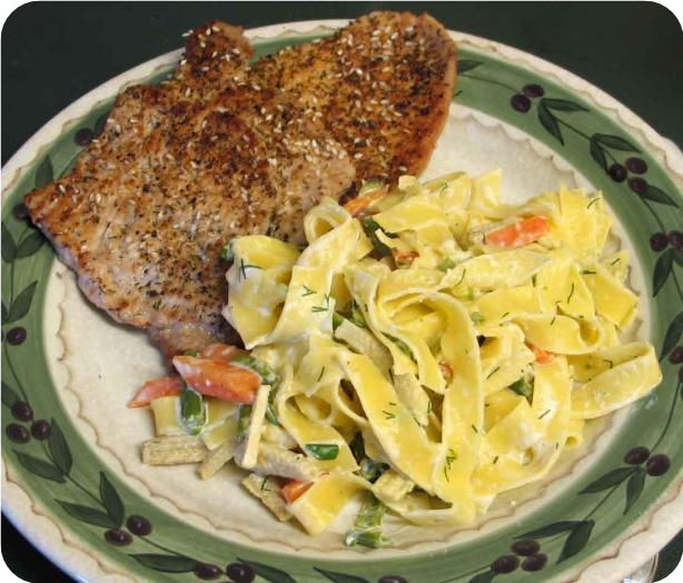 Pork With Garlic Cream Sauce