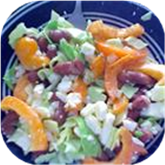 Red Bean Salad with Feta and Peppers