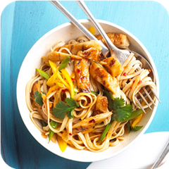 Sesame Chicken and Noodles