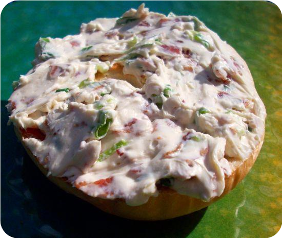 Bacon-Scallion Cream Cheese Schmere