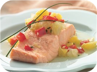 Salmon with Ginger-Citrus Salsa