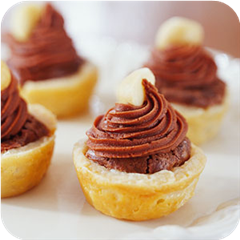 Fudge brownie tartlets