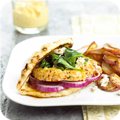 Turkey burger & home fries 